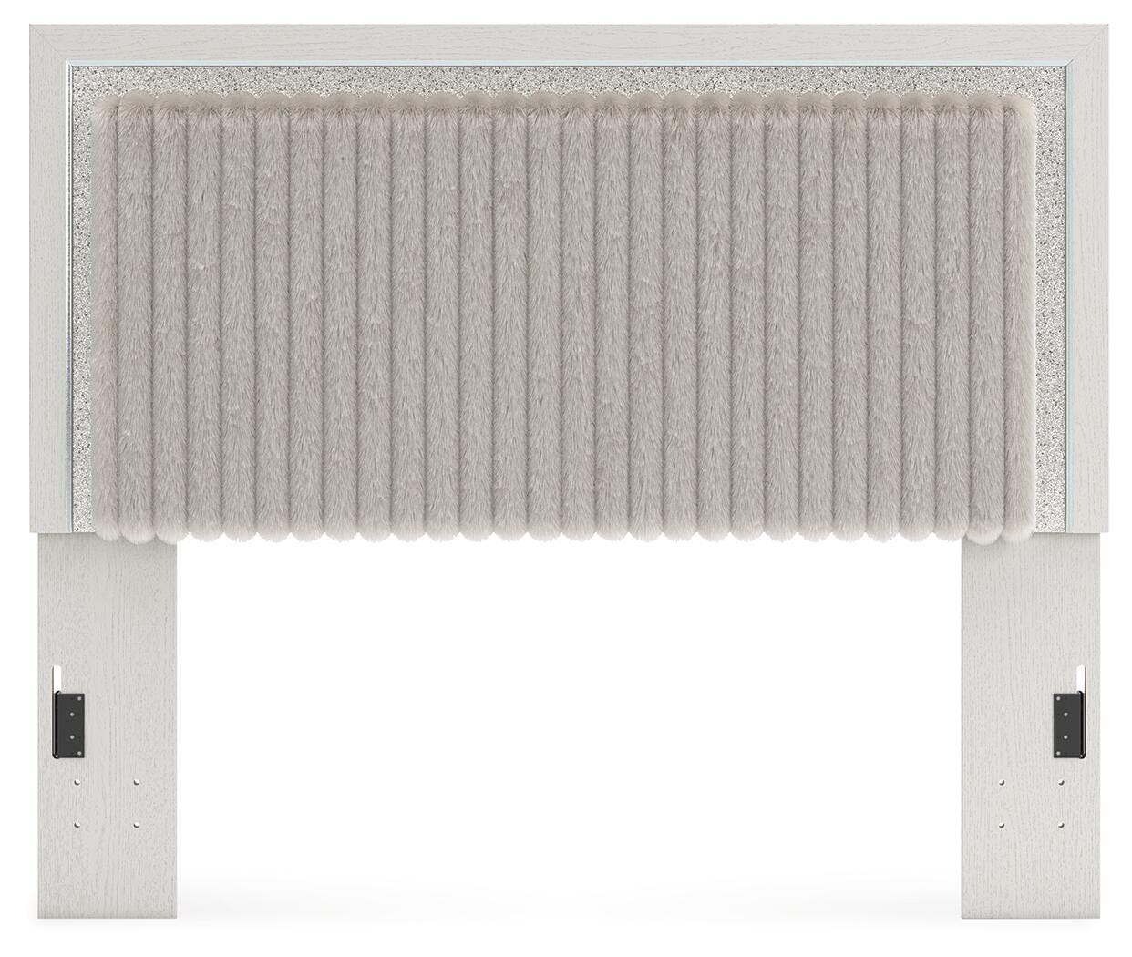 Birmonton White Queen Upholstered Panel Headboard (Online Special Price)