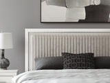 Birmonton White King Upholstered Panel Bed