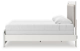 Birmonton White King Upholstered Panel Bed