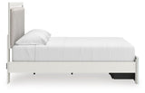 Birmonton White King Upholstered Panel Platform Storage Bed