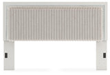 Birmonton White King Upholstered Panel Headboard (Online Special Price)