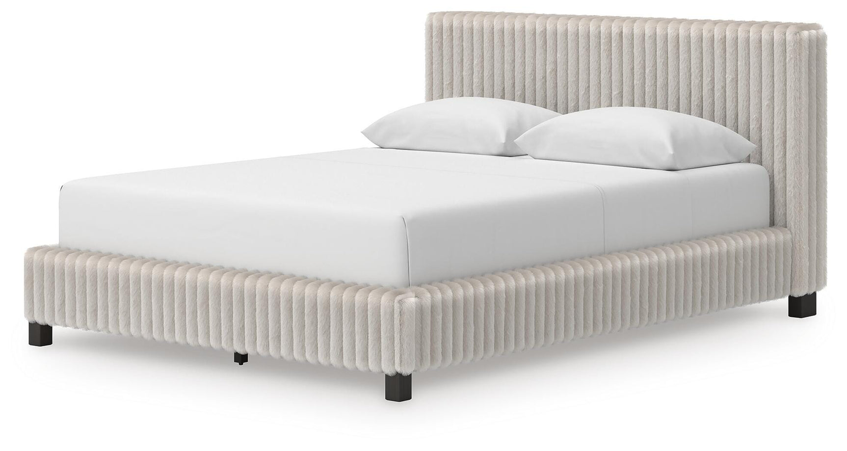 Birmonton White Queen Upholstered Bed