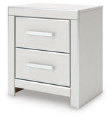 Zuraleus White King Upholstered Panel Bed, Dresser, Mirror and Nightstand (Online Special Price)