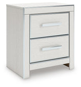 Zuraleus White King Upholstered Panel Bed, Dresser, Mirror and Nightstand (Online Special Price)