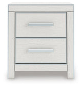 Zuraleus White King Upholstered Panel Bed, Dresser, Mirror and Nightstand (Online Special Price)