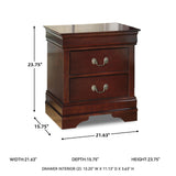 Alisdair Reddish Brown Queen Sleigh Bed, Chest and Nightstand (Online Special Price)