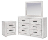 Cayboni Whitewash Dresser, Mirror and Nightstand (Online Special Price)