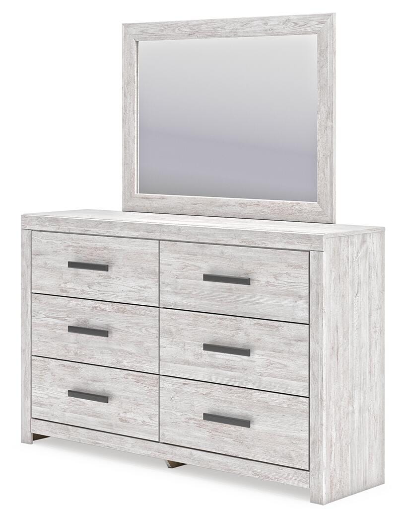 Cayboni Whitewash Dresser, Mirror and Nightstand (Online Special Price)