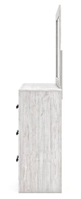 Cayboni Whitewash Dresser, Mirror and Nightstand (Online Special Price)