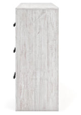 Cayboni Whitewash King Panel Bed, Dresser and Nightstand