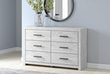 Cayboni Whitewash King Panel Bed, Dresser and Nightstand