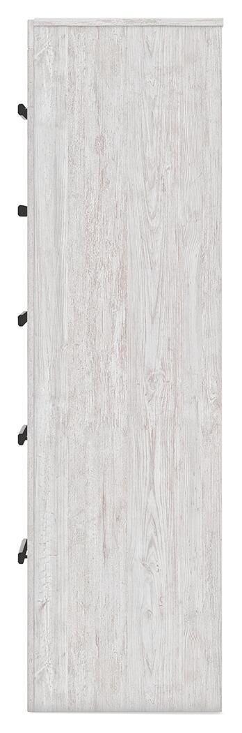 Cayboni Whitewash Queen Panel Bed, Chest and Nightstand