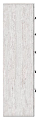 Cayboni Whitewash Queen Panel Bed, Chest and Nightstand