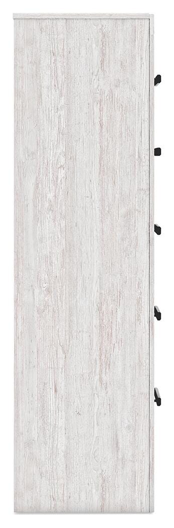 Cayboni Whitewash Queen Panel Bed, Chest and Nightstand