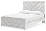 Cayboni Whitewash Queen Panel Bed, Chest and Nightstand
