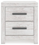 Cayboni Whitewash King Panel Bed, Dresser and Nightstand