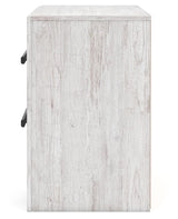 Cayboni Whitewash Queen Panel Bed, Chest and Nightstand