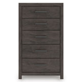 Prendonea Charcoal King Panel Bedroom Set