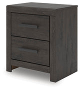 Prendonea Charcoal King Panel Bed, Dresser and Nightstand (Online Special Price)