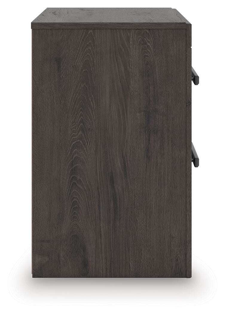 Prendonea Charcoal King Panel Bed, Dresser and Nightstand (Online Special Price)