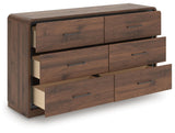 Hollinaze Walnut Brown Dresser
