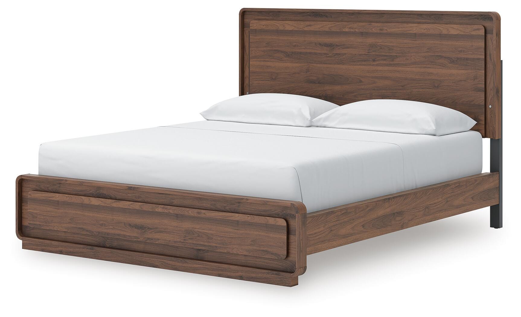 Hollinaze Walnut Brown California King Panel Bed