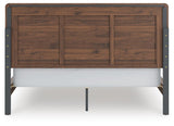 Hollinaze Walnut Brown California King Panel Bed