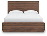 Hollinaze Walnut Brown California King Panel Bed