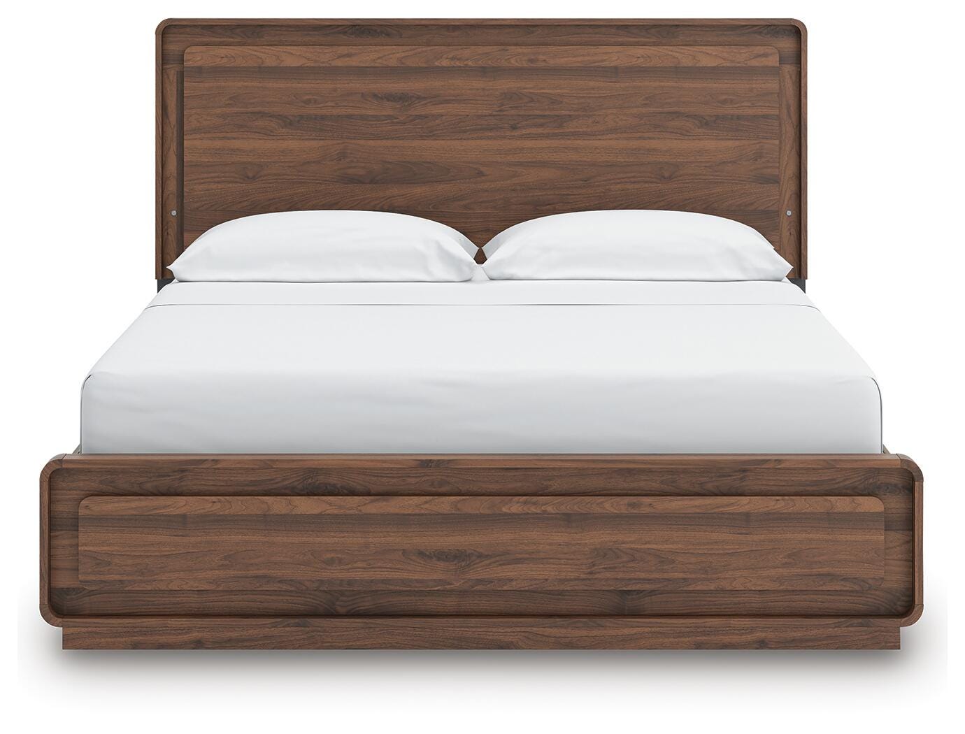 Hollinaze Walnut Brown California King Panel Bed