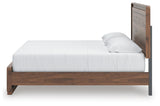 Hollinaze Walnut Brown King Panel Bed