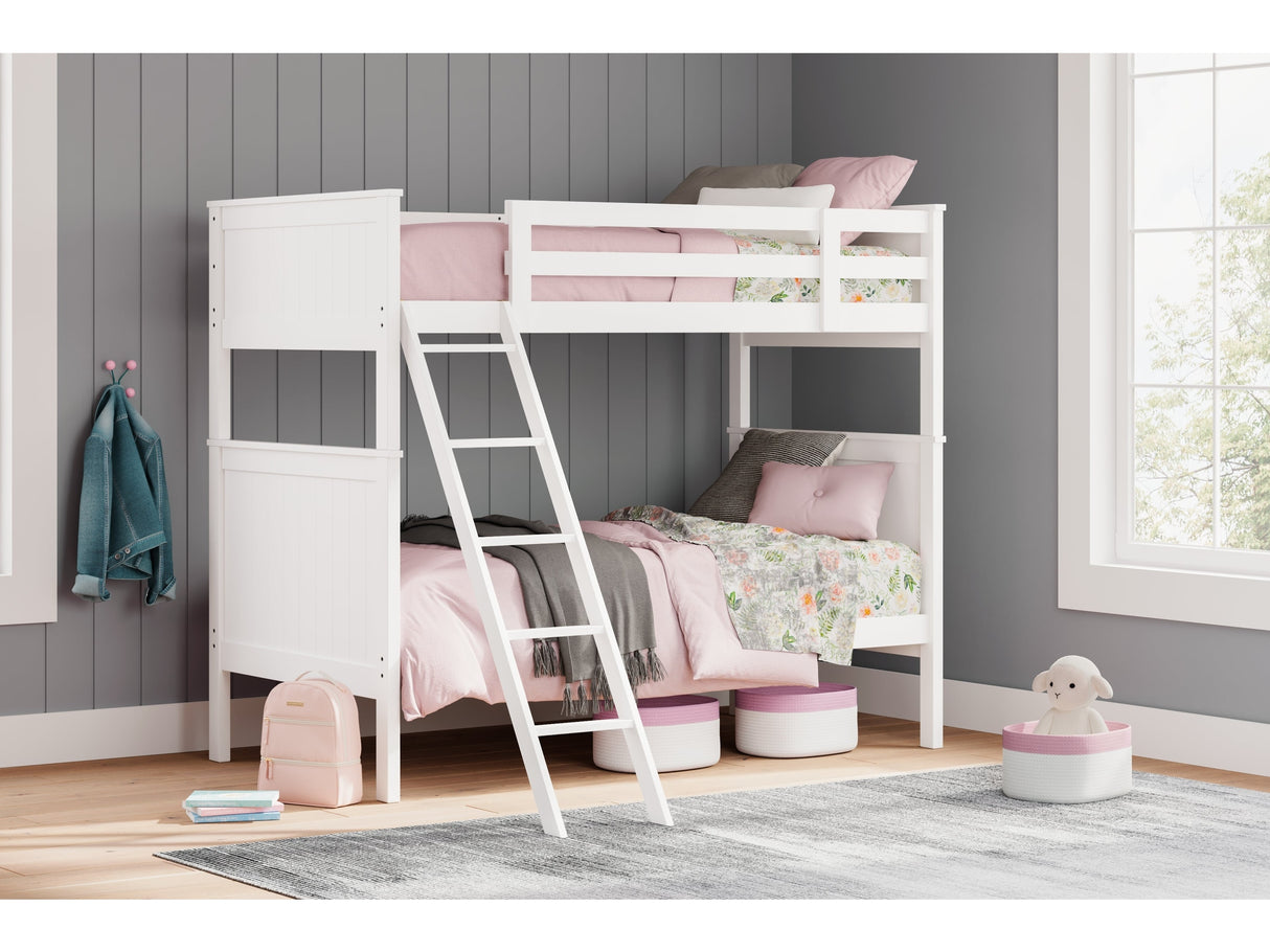 Nextonfort White Twin over Twin Bunk Bed - Ornate Home