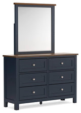 Landocken Brown/Blue Twin Panel Bed, Dresser, Mirror and Nightstand (Online Special Price)
