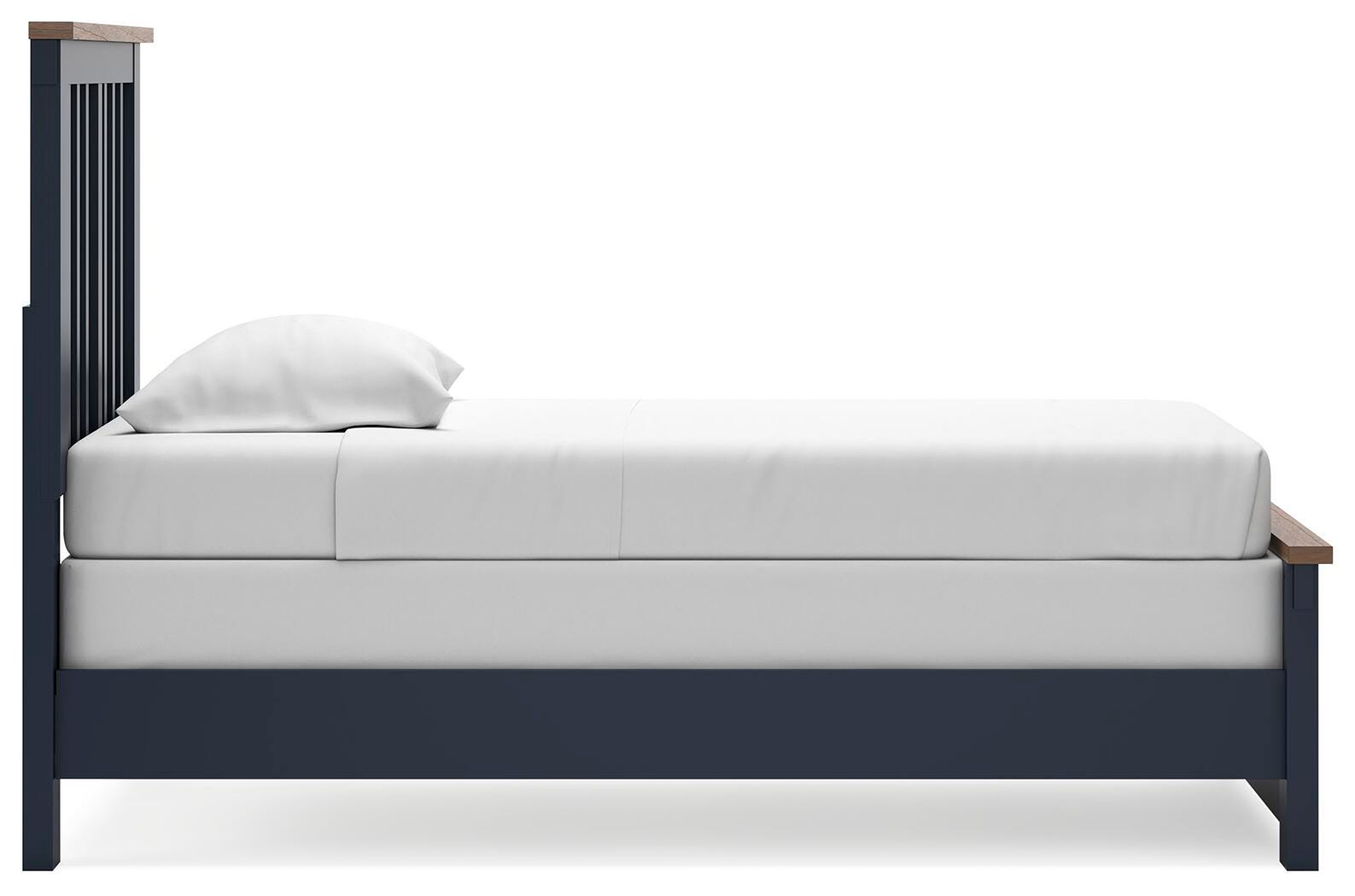 Landocken Brown/Blue Twin Panel Bed, Dresser, Mirror and Nightstand (Online Special Price)