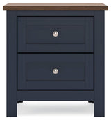 Landocken Brown/Blue Twin Panel Bed, Dresser, Mirror and Nightstand (Online Special Price)