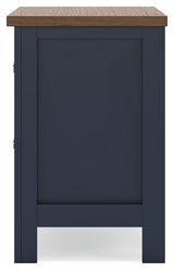 Landocken Brown/Blue Twin Panel Bed, Dresser, Mirror and Nightstand (Online Special Price)