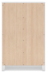 Binterglen White King Panel Bed, Dresser, Chest and 2 Nightstands