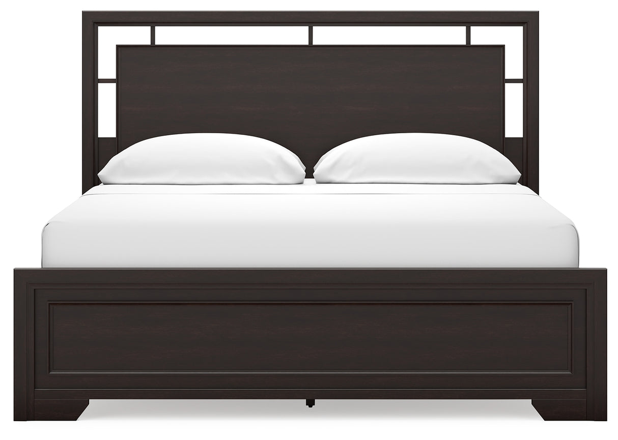 Covetown Dark Brown California King Panel Bed - Ornate Home