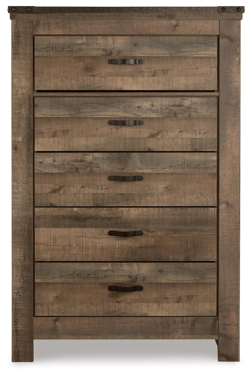 Trinell Brown Full Bookcase Storage Bed, Dresser, Chest and Nightstand