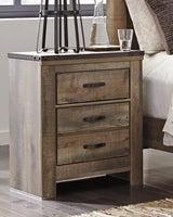 Trinell Brown Twin Panel Bedroom Set with Storage and Nightstand - Ornate Home