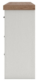 Savonport White/Brown Seven Drawer Dresser (Online Special Price)