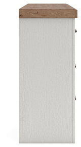 Savonport White/Brown Seven Drawer Dresser (Online Special Price)