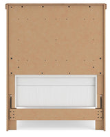 Savonport White/Brown Twin Panel Bed (Online Special Price)