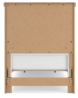 Savonport White/Brown Twin Panel Storage Bed (Online Special Price)