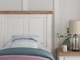 Savonport White/Brown Twin Panel Storage Bed (Online Special Price)