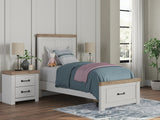Savonport White/Brown Twin Panel Storage Bed (Online Special Price)