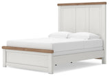 Savonport White/Brown Queen Panel Bed (Online Special Price)