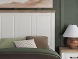Savonport White/Brown Queen Panel Bed (Online Special Price)