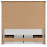 Savonport White/Brown Queen Panel Storage Bed w/ 2 Under Bed Storage (Online Special Price)