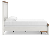 Savonport White/Brown Queen Panel Storage Bed (Online Special Price)