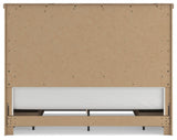 Savonport White/Brown King Panel Bed w/ 2 Under Bed Storage (Online Special Price)